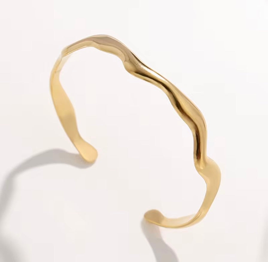 Lavénci Bølge Armbånd Guld