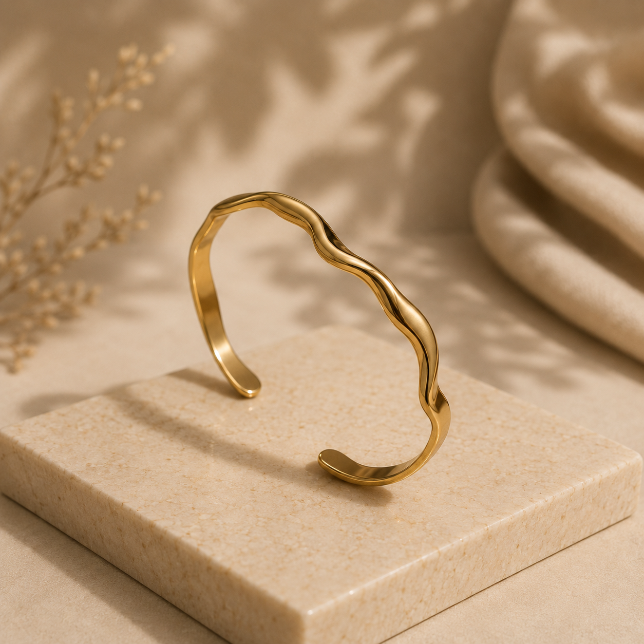 Lavénci Bølge Armbånd Guld