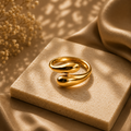 Dobbelt Dråbe Wrap Ring i Guld