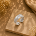 Bred Hverakær Cuff Ring i Sølv