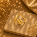 Olivenblad Åben Ring i Guld