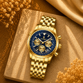 Poedagar Chronograph Herreur – Guld/Blå