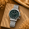 Poedagar Chronograph Herreur – Sølv/Grøn
