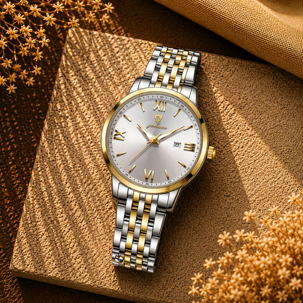 Gohuos Dame Ur – Hvid & Guld
