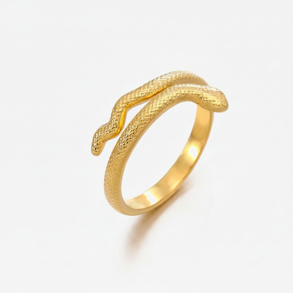 Slange Ring i Guld